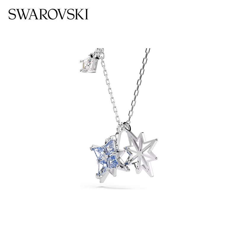 施华洛世奇(SWAROVSKI)【七夕情人节礼物】Symbolica星星雪花项链女吊坠轻奢送女友女 蓝色(新款) 5734252