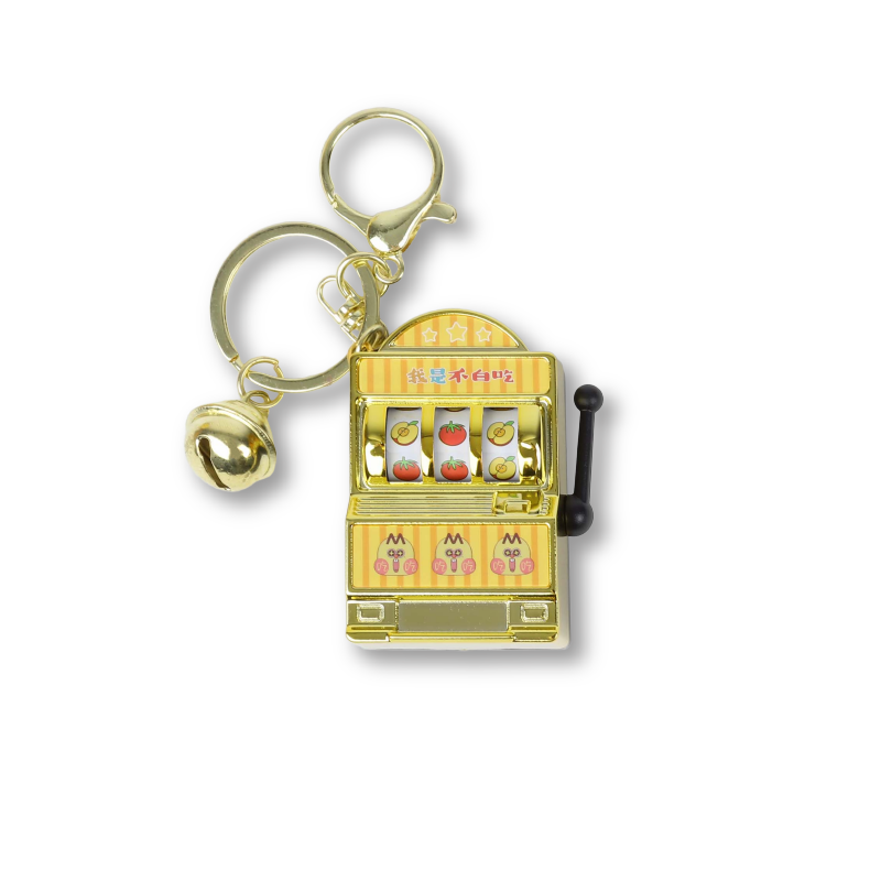TT我是不白吃系列可玩老虎机挂件背包挂饰钥匙扣小玩具男女生日礼物黑金色