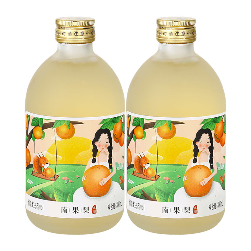 通明山南果梨酒鞍山特产水果酒冰酒低度甜酒果汁酿10度330ml*2瓶 10度330ml南果梨酒*2瓶(送酒杯)