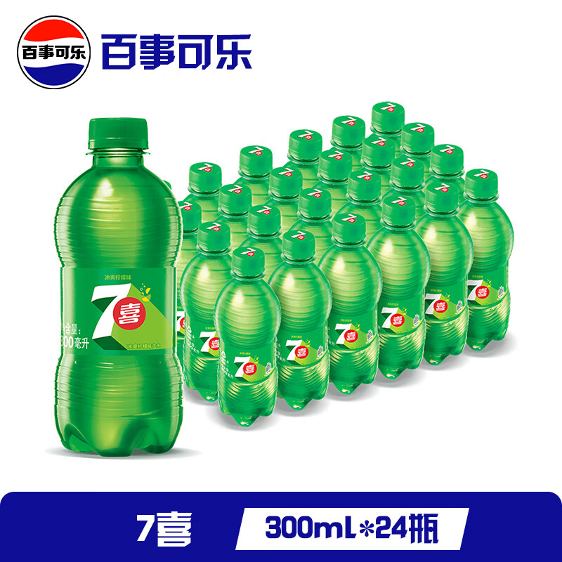 ���¿��� ��ϲ 7up ����ζ ̼��������ˮ ���³�Ʒ ���ϰ�װ������� ������ζ����ϲ300ml*24ƿ