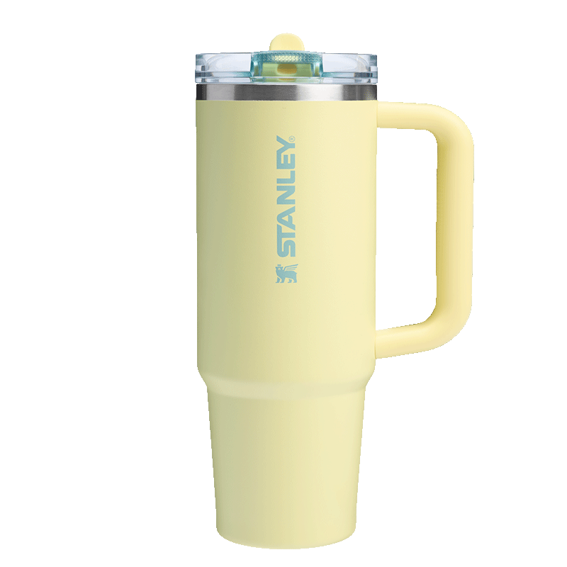 STANLEY巨無霸杯PRO吸管杯水杯保溫杯不銹鋼杯子大容量887ML-柚黃禮物