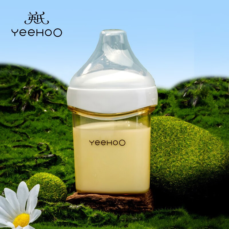 英氏（YEEHOO） PPSU奶瓶大口径仿母乳新生儿防摔婴儿三角奶瓶 150ML三角奶瓶