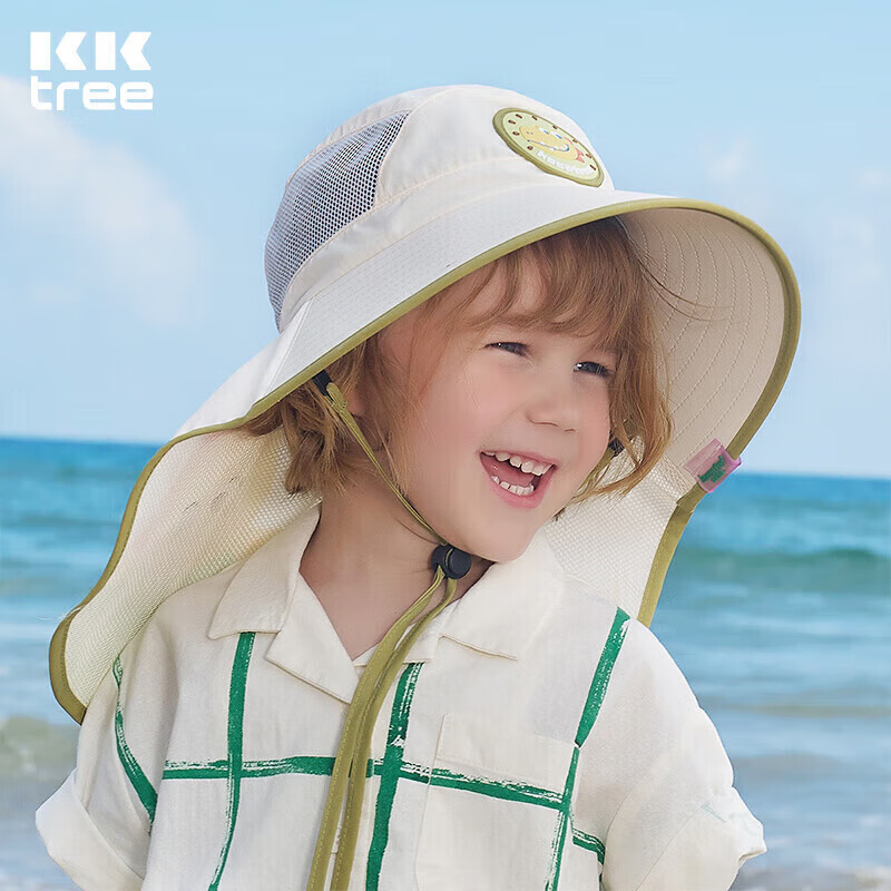 Kocotreekk树儿童防晒帽大帽檐夏季宝宝遮阳帽男女童防晒沙滩