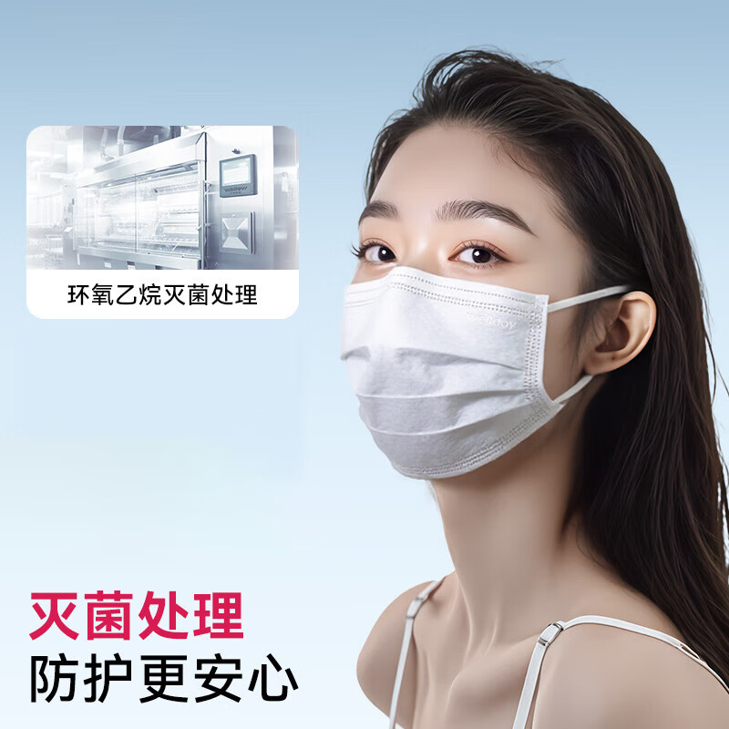 XAXR灭菌级一次性医用口罩独立包装舒适透气三层防护防尘防雾霾防飞沫 白200片【可供医务人员佩戴】灭菌医用外科独立装 单片独立包装/旗舰发货/质量保证