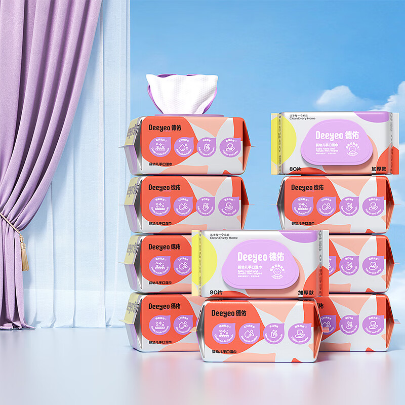 先跳App领200-20卷 自营德佑 湿纸巾80抽*10包 拍下45.9元+u PLus包邮 - 特价的