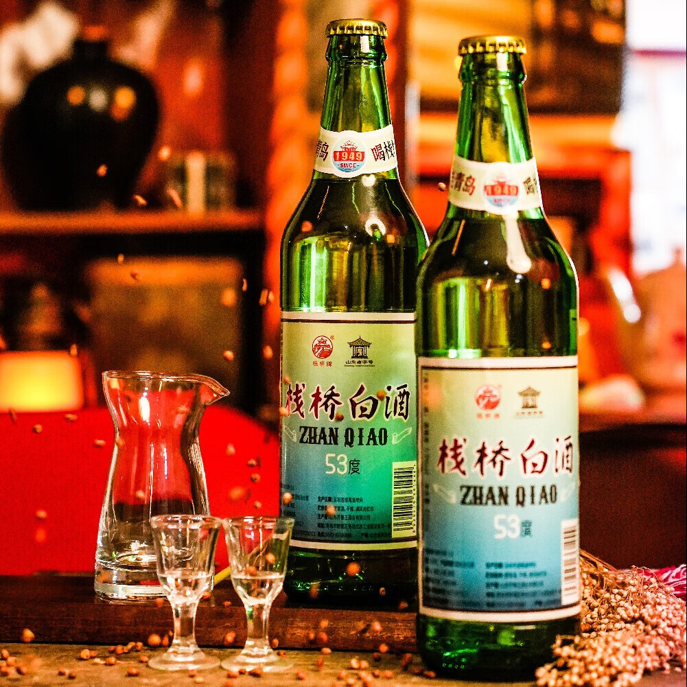 栈桥白酒清香型53度纯粮口粮酒复古怀念自饮42度青岛特产伴手礼纪念 53度 485mL 6瓶 清香型【顺丰包邮】