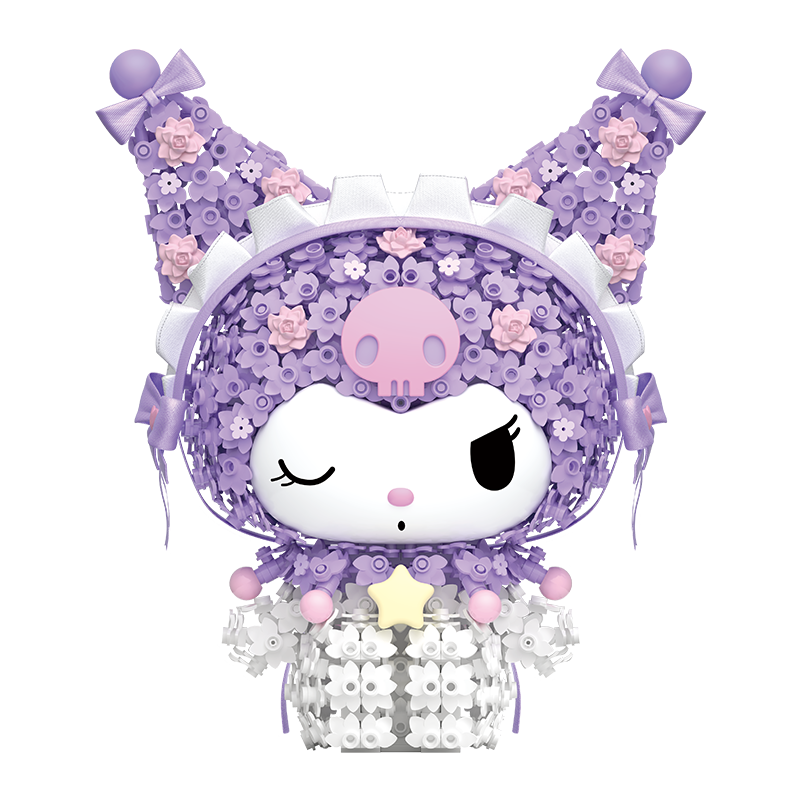 月光社三丽鸥联名酷洛米积木拼装潮玩创意玩具送闺蜜女友生日新年礼物