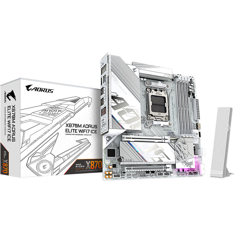 技嘉 冰雕X870M AORUS ELITE WIFI7 ICE DDR5 图 9
