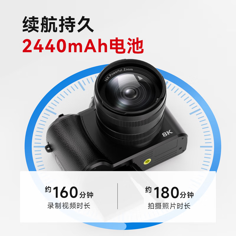 松典【1/2英寸传感器+索尼旗舰双芯+触摸屏】微单数码相机学生入门级微单照相机相机拍照旅游专用相机 【1/2寸传感+索尼旗舰双芯+3.2寸触摸屏】黑色 256G内存