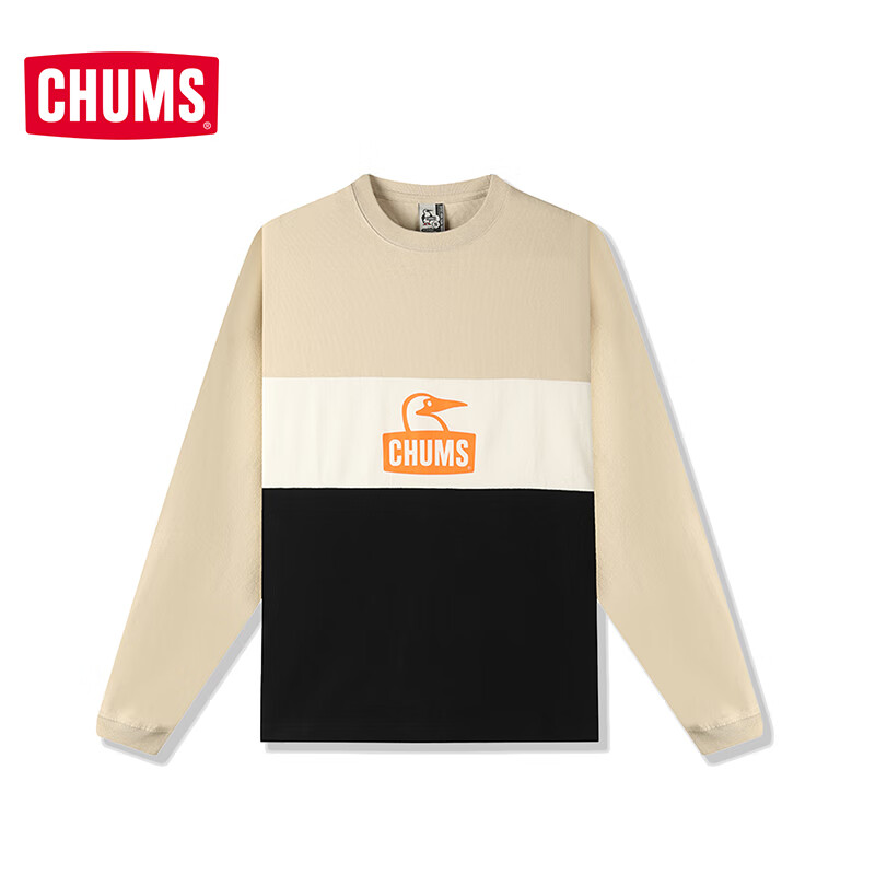 CHUMS洽洽鸟卫衣户外运动休闲棉质长袖T恤男女款宽松圆领秋冬CH01-2652 CH01-2652-G096 XL (180)