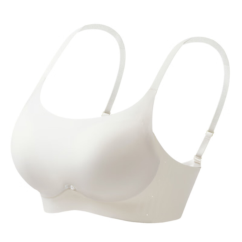 简约无痕无钢圈内衣女小胸聚拢防走光运动文胸2025舒适透气中厚款 黑色 XL （40/90AB）