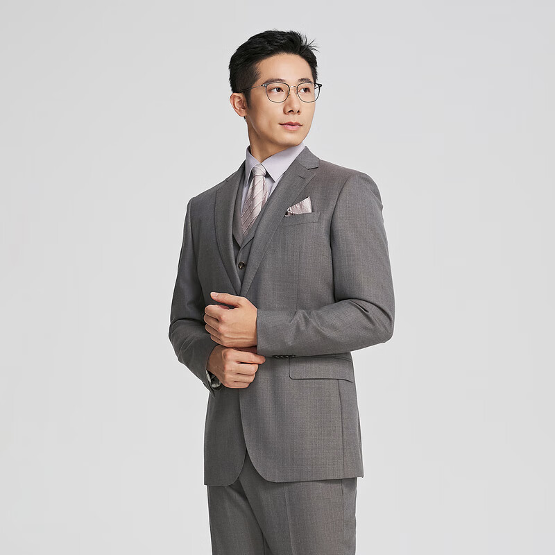 雅戈尔【商场同款】西服男士春夏套西YOTN217293XJY上衣 灰咖YOTN217293XJY上衣 XL 180/96A