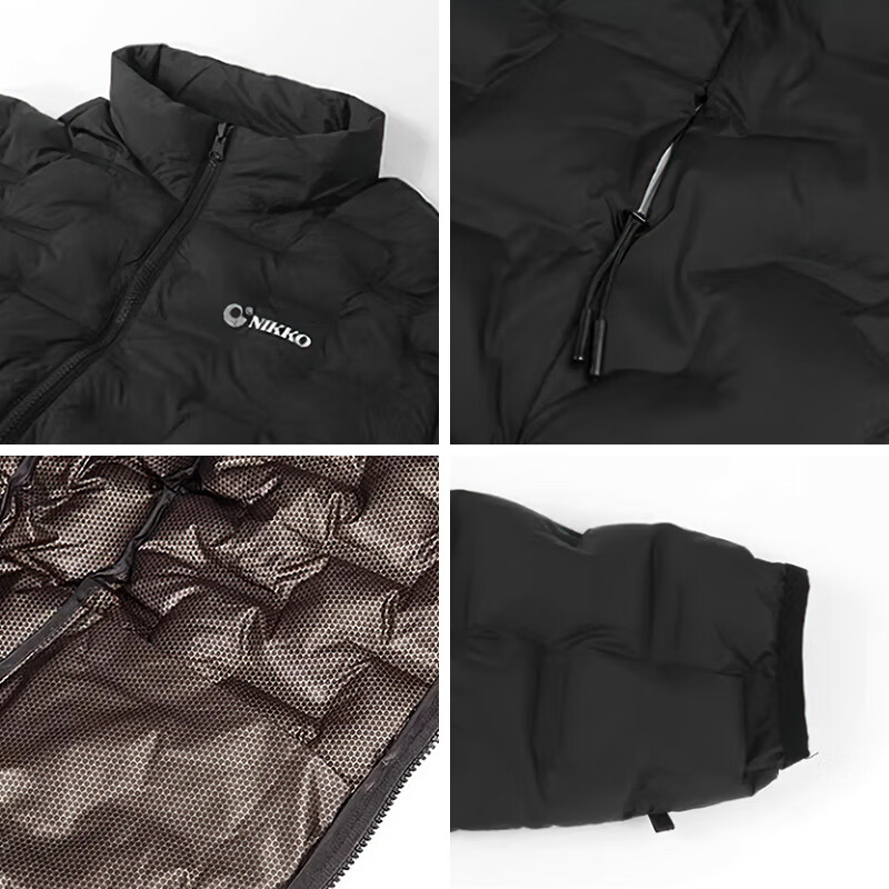 日高新品秋冬季棉服外套男款休闲棉衣防风防水运动棉衣防跑棉 黑色 (男女同款) XL