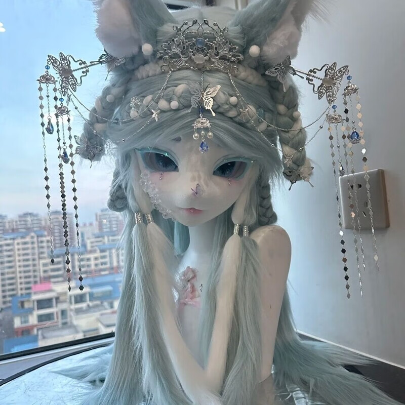 拉迪图k系兽头成品兽装原创兽头kig洛丽塔定制头套可爱穿戴cos耳朵儿童 女成品随机兽头【可参加漫展】