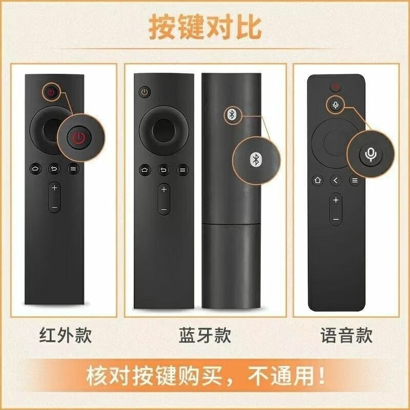 适用于小米红米电视声控遥控器语音红外蓝牙原装机顶盒子 适用:小米红外升级款+电池