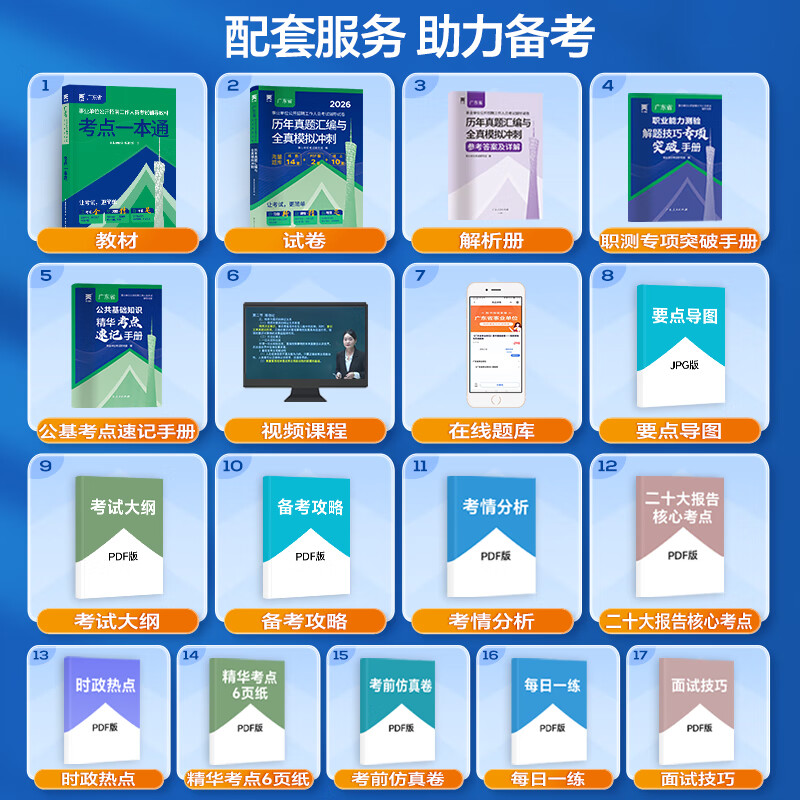 2026广东事业单位考试资料辅导书教材试卷公共基础知识职业能力测验广东事业编位省考公共基础知识职业能力2026年广东事业编 【广东事业单位】教材+真题+模拟+考点+答题卡