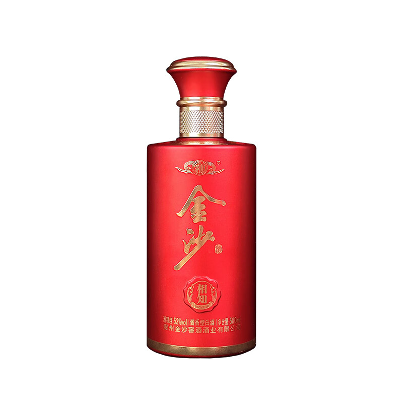金沙回沙酒 53度酱香型白酒 贵州金沙酱酒 纯粮大曲坤沙 自饮宴请送礼 53%vol 500mL 6瓶 (相知整箱)