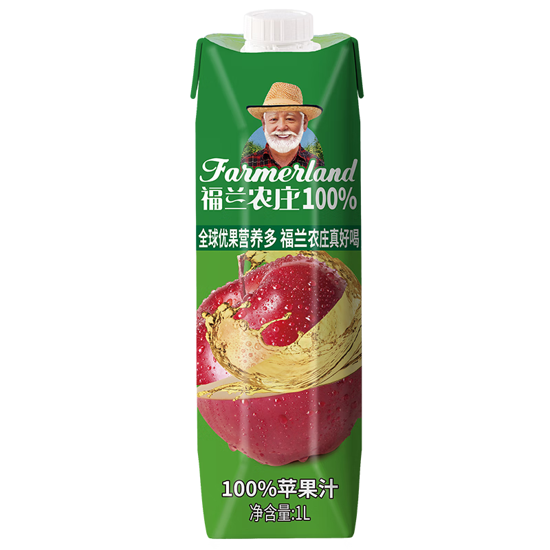 ����ũׯ FARMERLAND 100%ƻ��֭  1L*15�� 5.04Ԫ/�� (��75.6Ԫ)