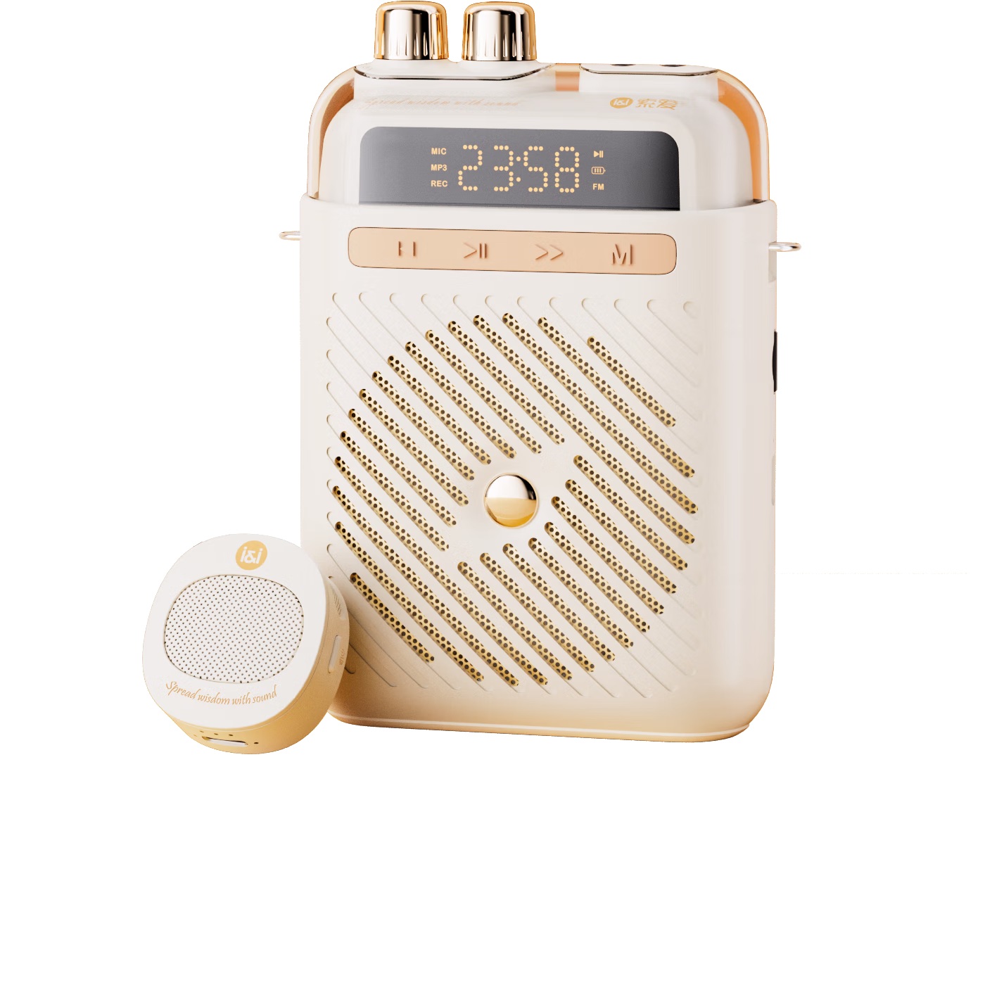 索愛（soaiy）S5小蜜蜂擴(kuò)音器教師專用無線磁吸領(lǐng)夾藍(lán)牙音箱音響防嘯叫麥克風(fēng)TF卡U盤喇叭導(dǎo)游戶外便攜式