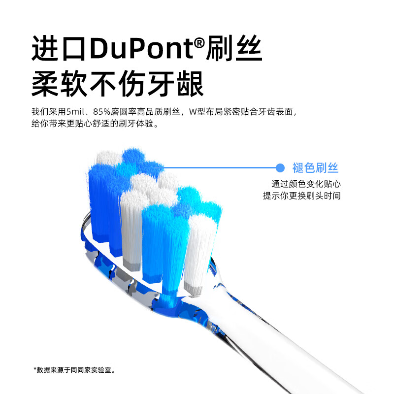 同同家(TTJ)铝合金柔频电动牙刷智能全自动声波护龈 男士女士专用情侣款套装礼盒装 生日礼物 教师节礼品T8 太空银 | 浅蓝刷头款