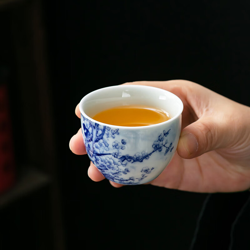 京峰阁 高端茶具整套 喜上眉梢元宝茶杯盖碗套装 轻奢家用办公室送礼物 喜上眉梢元宝盖碗套装 6人饮 10件