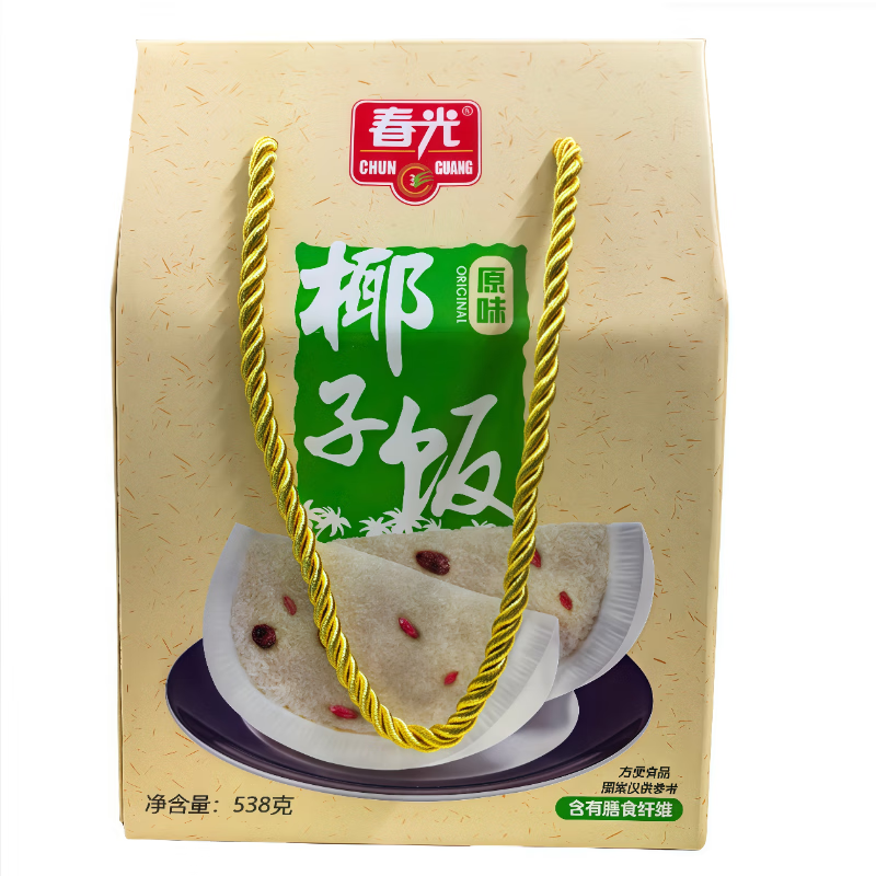 海南特產(chǎn)春光原味 黑米文昌雞味椰子飯538g雞飯方便飯食 速食米飯 春光原味椰子飯538克1盒