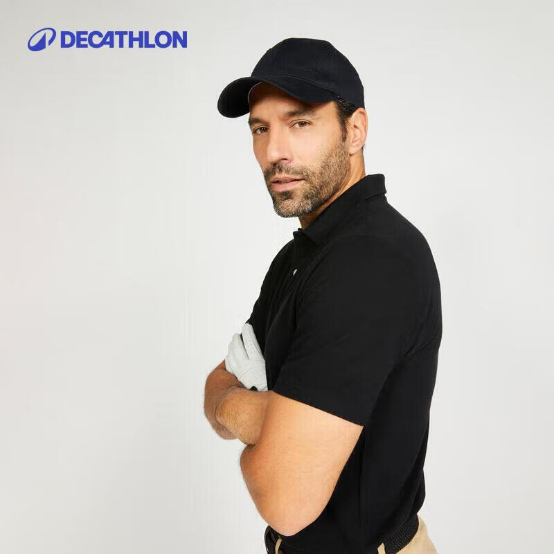 迪卡侬polo衫短袖T恤纯棉透气纯色运动衬衫4216799