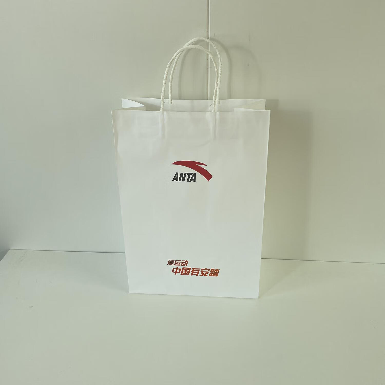 antalogo纸袋羽绒服袋服装袋鞋子袋环保礼品鞋盒袋 新版安踏大号一只