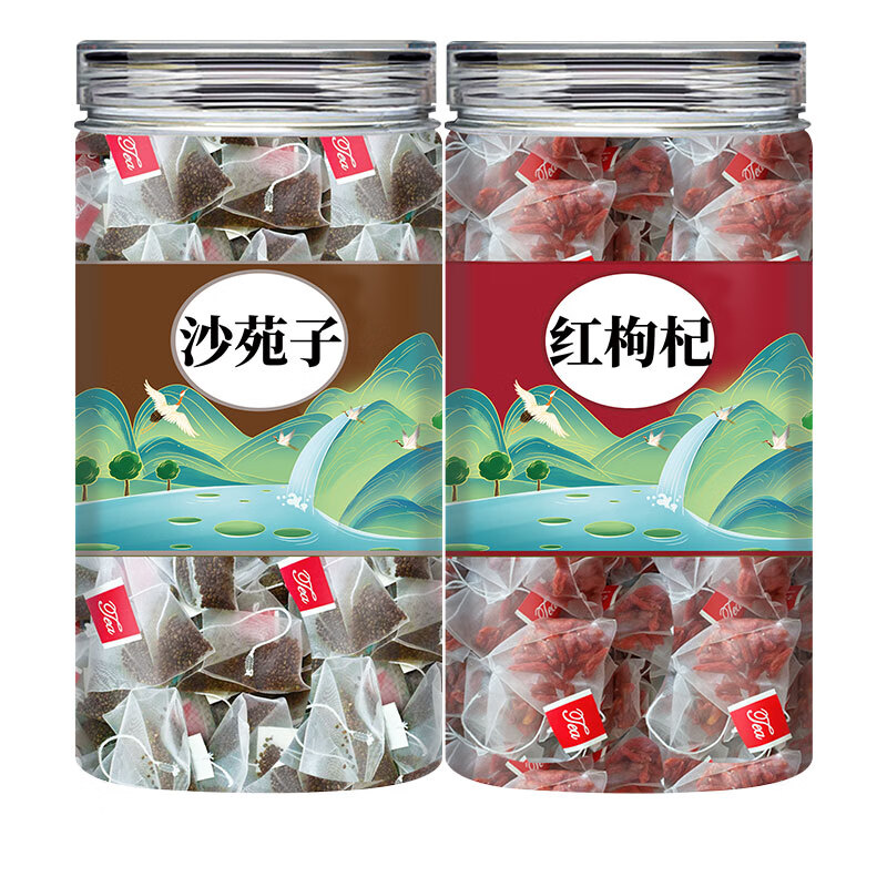 万馥堂红枸杞沙苑子正宗中药材新鲜干货500g克喝的功效与作用非野生特级 【代客分装/精品茶包】沙苑子+枸杞各60包