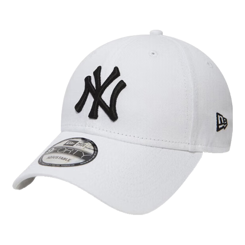 NEW ERA紐亦華MLB系列明星同款男女款刺繡棒球帽遮陽(yáng)帽白色