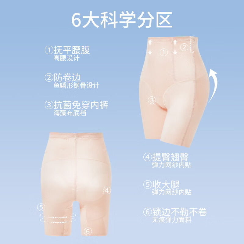 美人计|高腰收腹 收小肚提臀翘臀裤收垮美体塑形裤女|merrige官方 高贵黑 M (建议85-110斤)