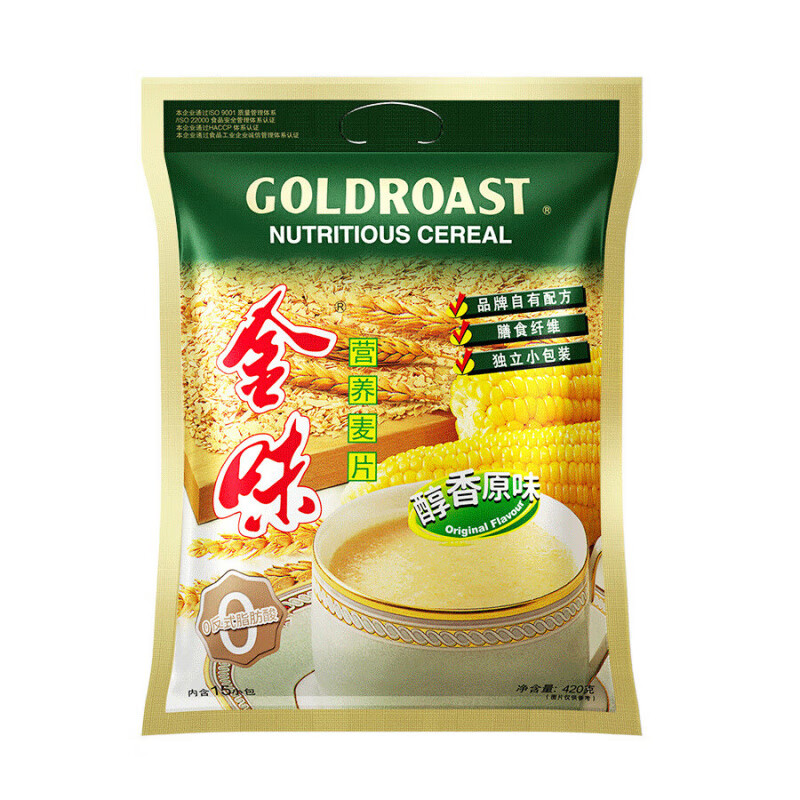 金味燕麥片420g袋裝醇香原味即食早餐 經(jīng)典原味420g(15小包)