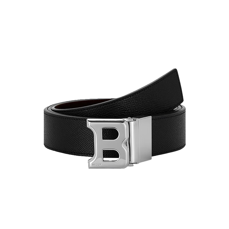 巴利（BALLY）男士CORPORATE SALES皮帶牛皮金屬B扣腰帶 6302426