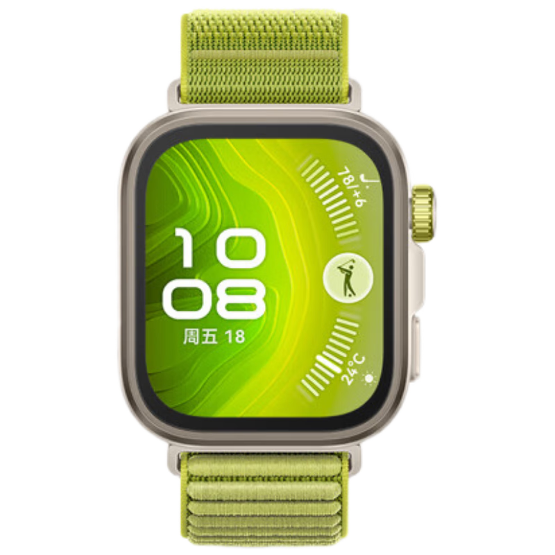 华为（HUAWEI）WATCH FIT 4 Pro 原野绿编织表带华为智能手表钛金属蓝宝石玻璃大屏fit4pro