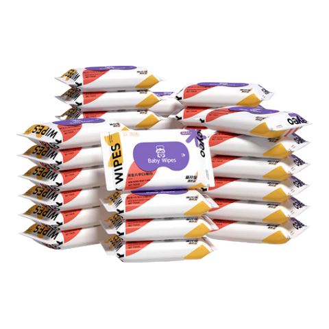 德佑婴儿湿巾小包随身装婴幼儿新生宝宝手口便携擦屁屁湿纸巾学生湿巾 【加厚款】 10抽 40包