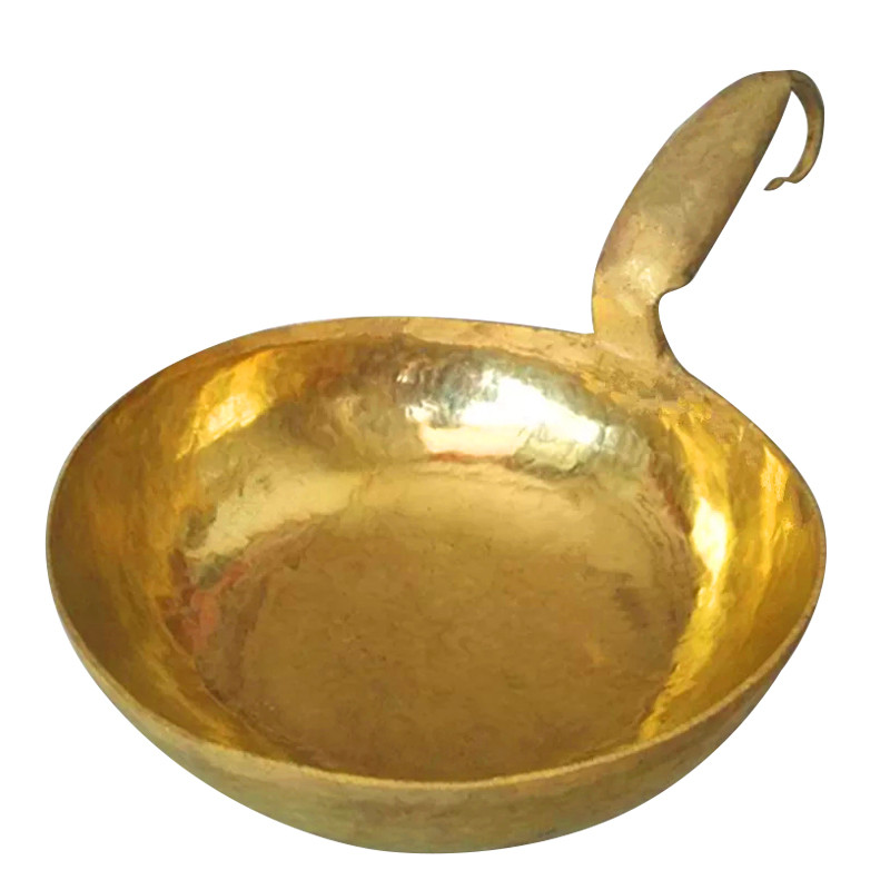 朵玮铜水瓢老款式水舀子家用纯铜瓢加厚水勺厨房手舀水瓢黄铜勺子大号