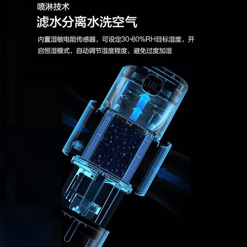 艾驰凯 HK无雾加湿器Q15 12L超大容量 净化加湿冷蒸发上加水 智能恒湿APP远程控制 轻音 母婴家用办公室