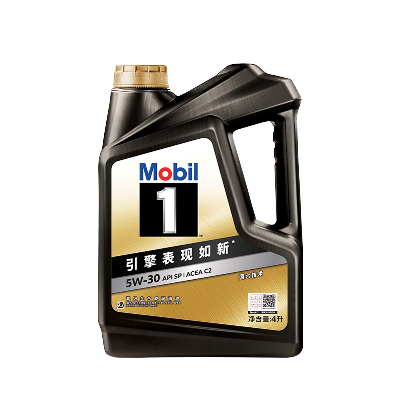 美孚（Mobil）金美孚全合成汽機油經(jīng)典表現 曜石黑金系列 5W-30SP級4L