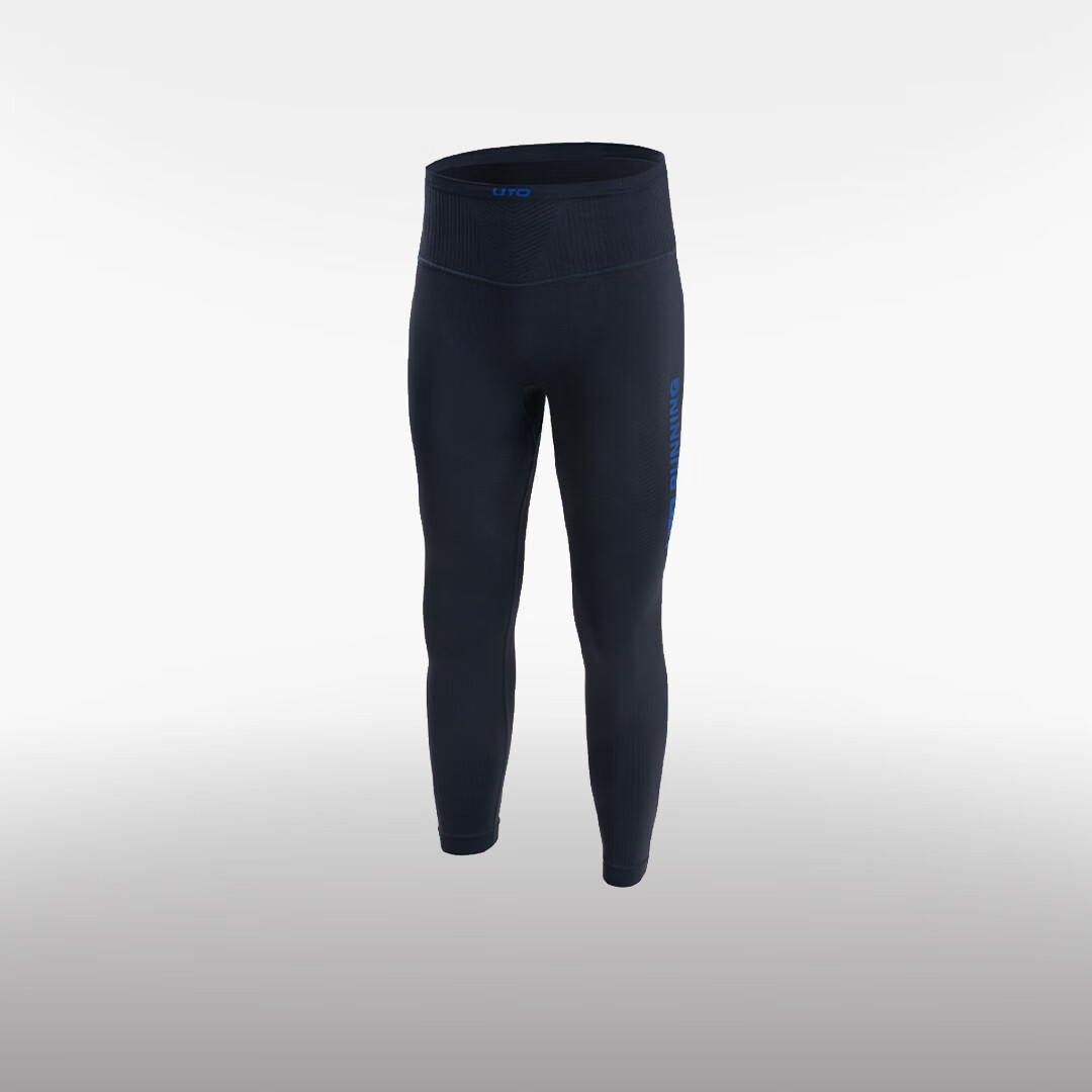 悠途（UTO）压缩裤男女跑步长裤马拉松专业运动健身长裤手机腰包裤子 黑色-男款 M