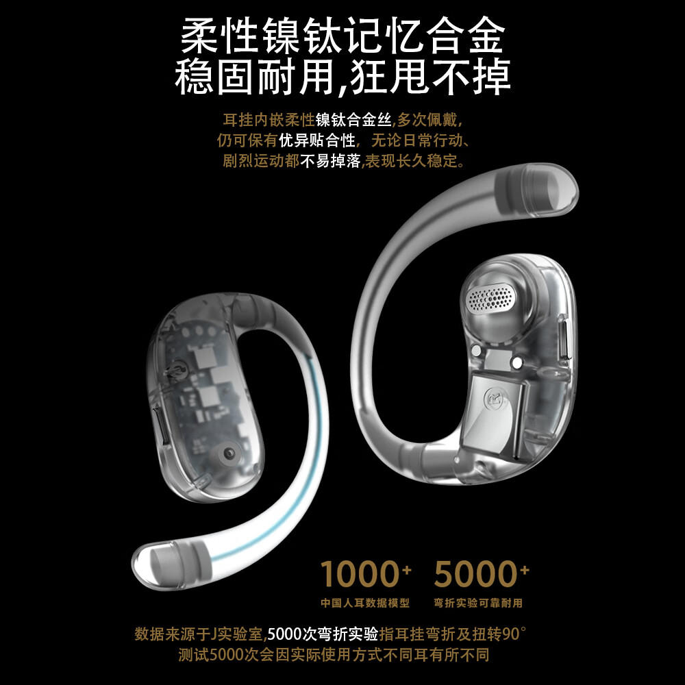 J（匠子）轻量舒适佩戴高品质耳挂式真无线蓝牙耳机支持双设备连接5.4高速蓝牙适用于苹果华为小米 TWB10 震撼音质