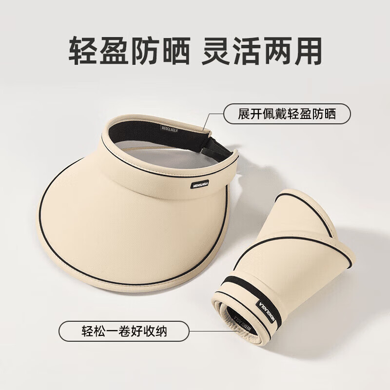 |防晒帽子大帽檐女夏季遮阳帽空顶太阳帽2024网红款 防晒遮阳-可折叠-蜜桃粉-1个装 无规格