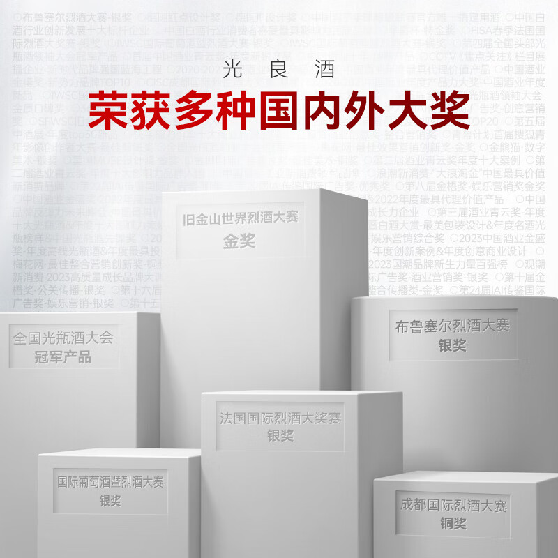 光良【男生女生向前冲】19系列42纯粮浓香型白酒自饮聚会五种粮食酿造 42%vol 500mL 6瓶 整箱装