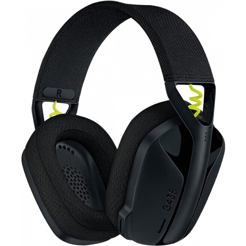 羅技（Logitech）G435 新款無(wú)線藍(lán)牙游戲耳機(jī) 內(nèi)置麥克風(fēng)頭戴式耳機(jī)耳麥杜比全景聲支持PS 黑色