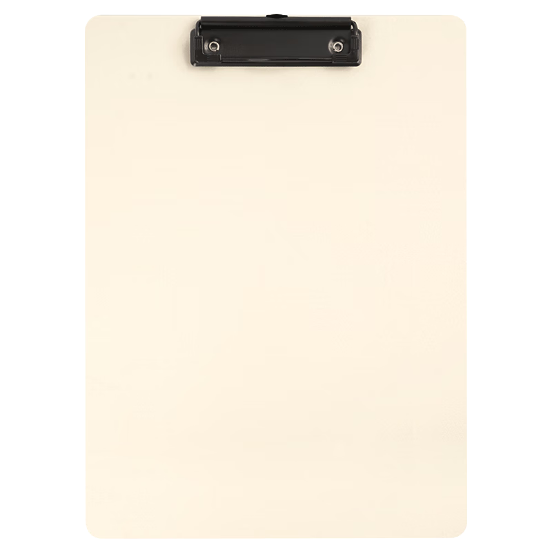 西瑪（SIMAA）5個(gè)裝 A4書(shū)寫(xiě)板夾 書(shū)寫(xiě)夾板金屬強力夾塑料文件夾夾板菜單夾 多功能寫(xiě)字墊板 米白色