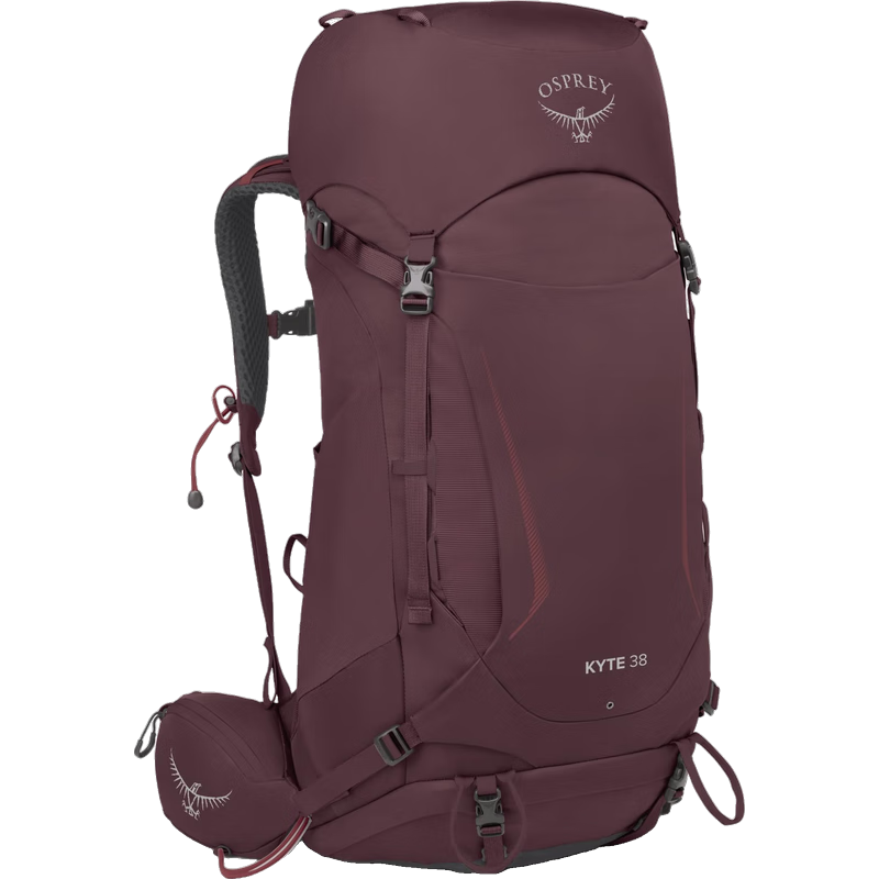 OSPREY 女士 Kyte登山背包 戶外運動 徒步旅行 內(nèi)置防雨罩 防水涂層 接骨木紫色 WXS/S