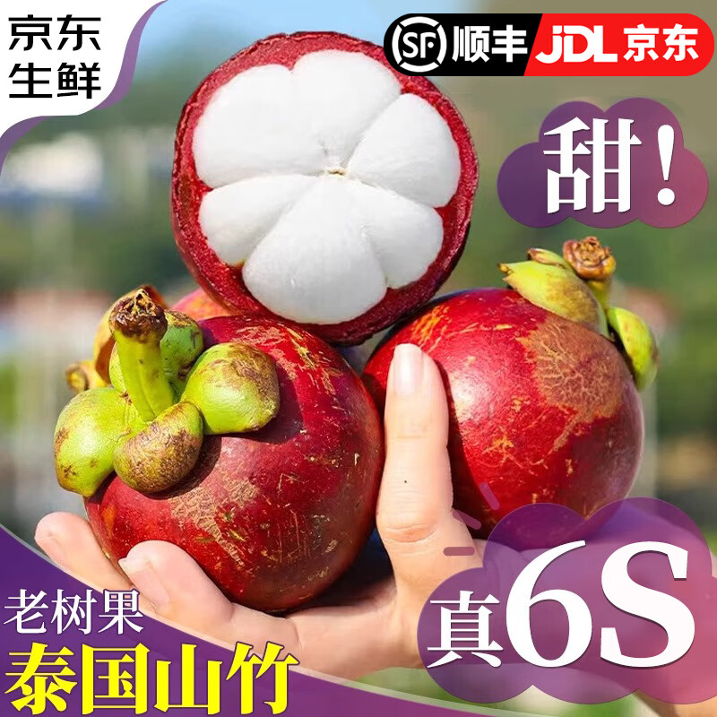 田良季泰国进口山竹【JD/顺丰-多地次日达】特大果新鲜麻竹水果送礼 5斤装丨30年老树麻竹丨净4斤 甄选5S级丨单果50-70g