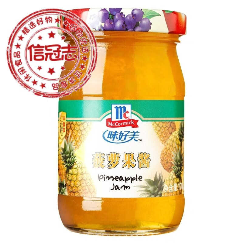 味好美（McCormicK）味好美果醬瓶裝草莓藍(lán)莓香橙菠蘿什錦果醬涂抹面包冰淇淋烘焙蛋糕 菠蘿170g