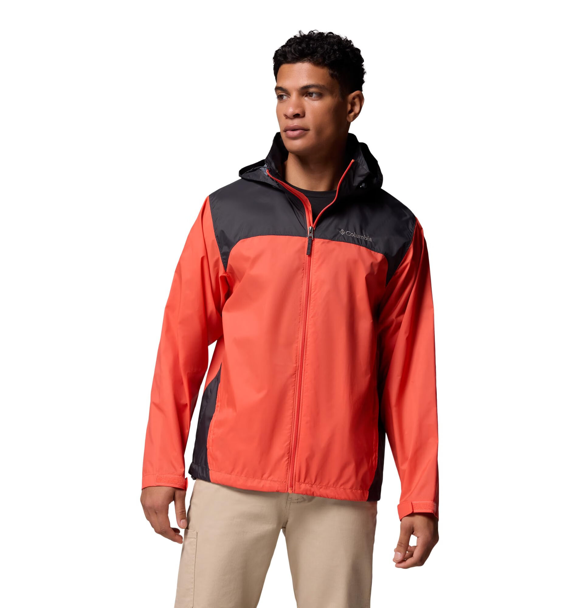 哥伦比亚（Columbia）男士 Glennaker Lake II 防雨夹克, Zing/Shark, XL