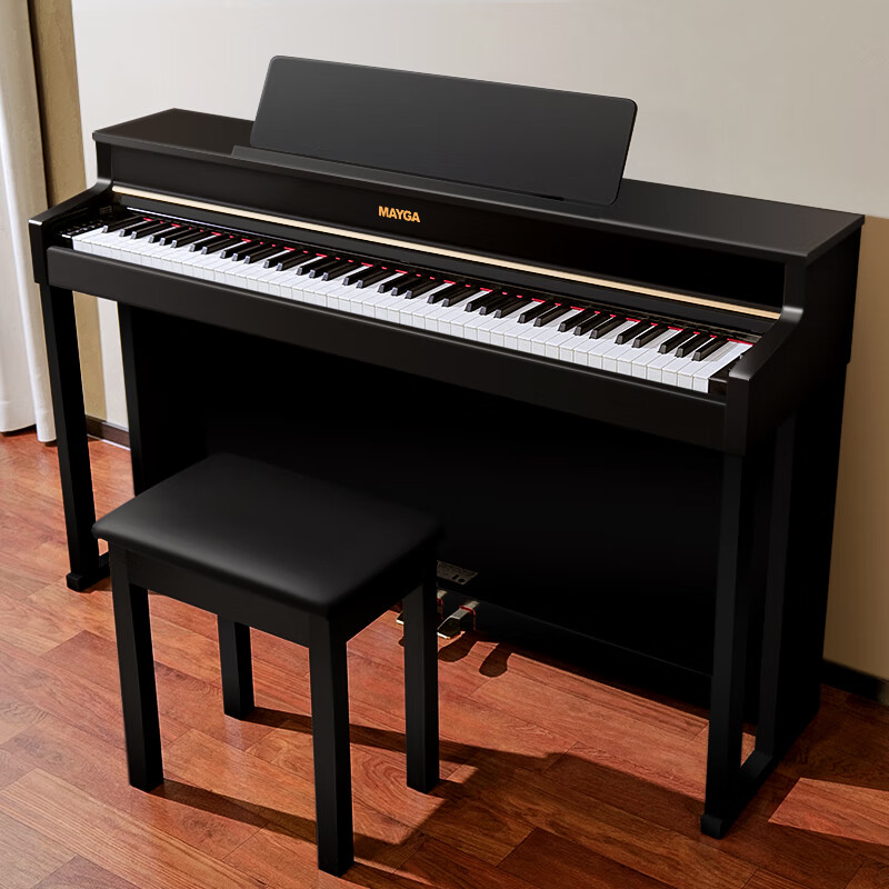 美嘉MP-12PRO电钢琴88键重锤数码钢琴专业考级电子钢琴智能钢琴 MP-12Pro专业级黑色+重锤键盘