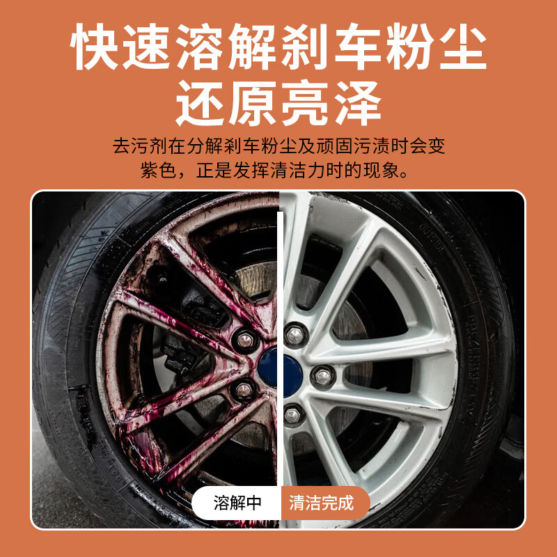 牛魔王汽车轮毂车軨专用镀膜剂西班牙进口防铁粉泥尘污水沾染车軨 轮毂镀膜剂 +轮毂铁粉清洗剂组合